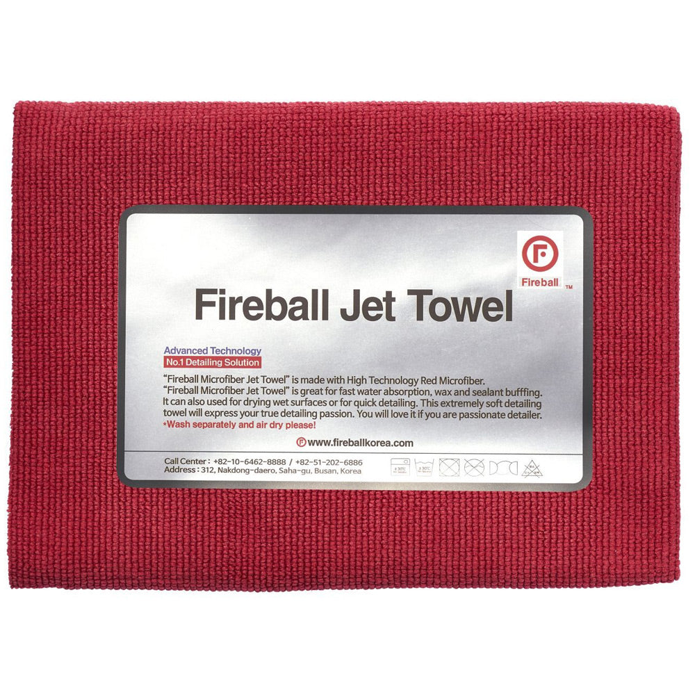 Fireball Jet Microfibre Interior and Glass Towel Red - 60x42cm